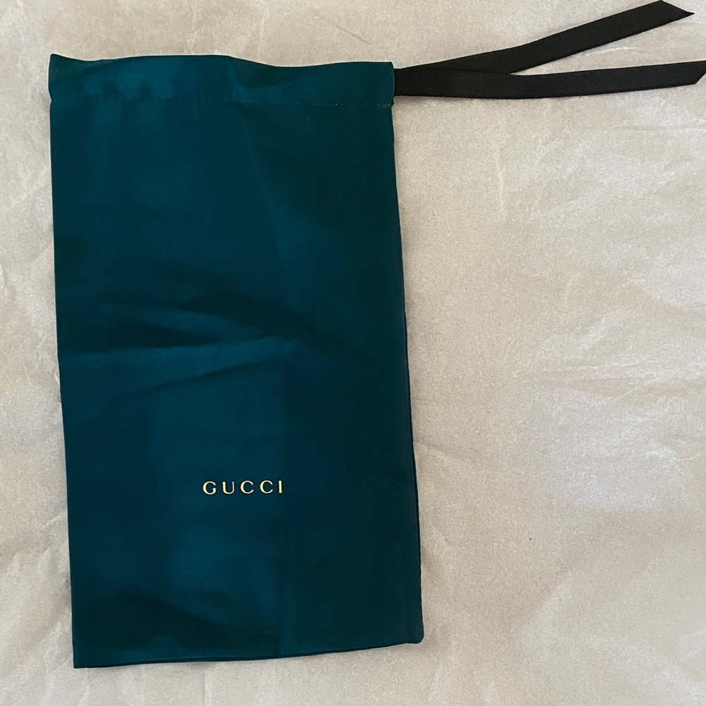 BNWT Gucci Dark Teal Bag with Black Ties
